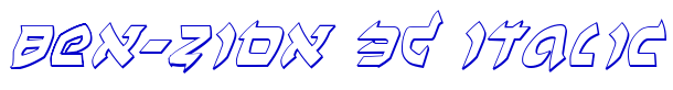 Ben-Zion 3D Italic шрифт